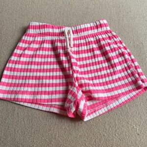 Pink and White Striped Baby Shorts